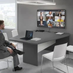 Mesa de Videoconferencias WorkPlus diseño bicolor