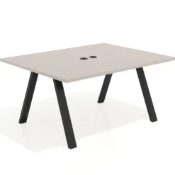 Mesa doble individual para coworking UvePro fondo 126 cm estructura negra