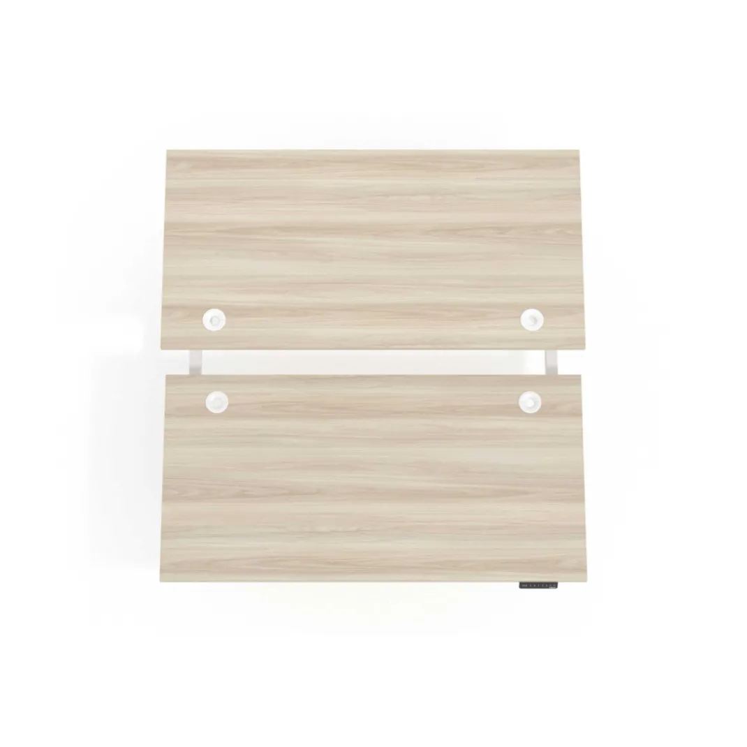 Mesa Multipuesto Elevable eléctrica Erghos Smart Pro estructura blanca canto recto
