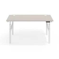 Mesa Multipuesto Elevable eléctrica Erghos Smart Pro estructura blanca canto recto