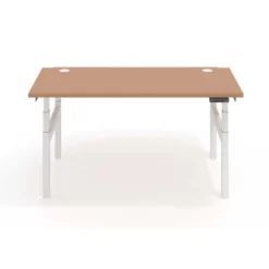 Mesa Multipuesto Elevable eléctrica Erghos Smart Pro estructura blanca canto recto