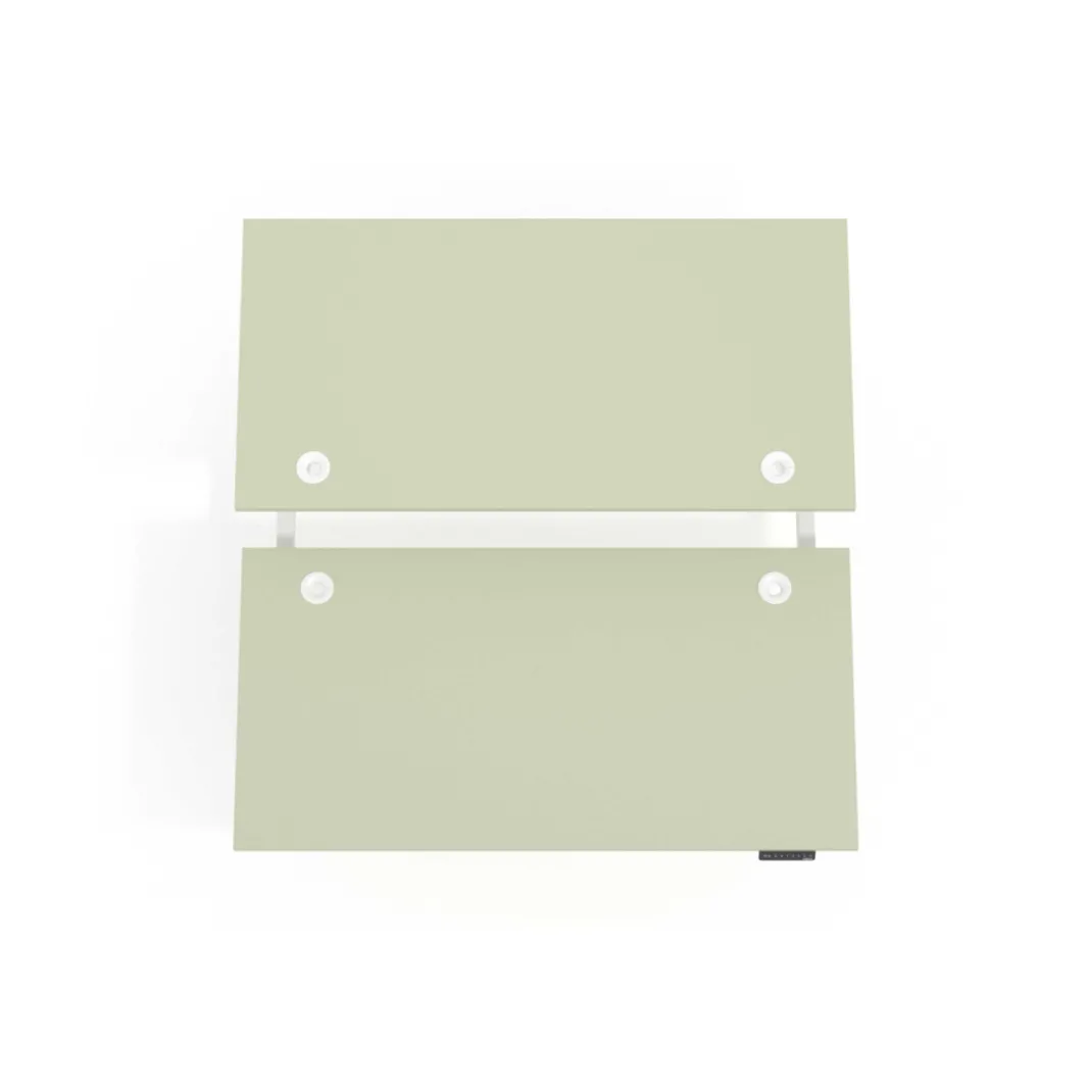 Mesa Multipuesto Elevable eléctrica Erghos Smart Pro estructura blanca canto recto