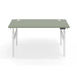 Mesa Multipuesto Elevable eléctrica Erghos Smart Pro estructura blanca canto recto