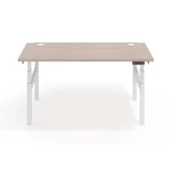 Mesa Multipuesto Elevable eléctrica Erghos Smart Pro estructura blanca canto recto