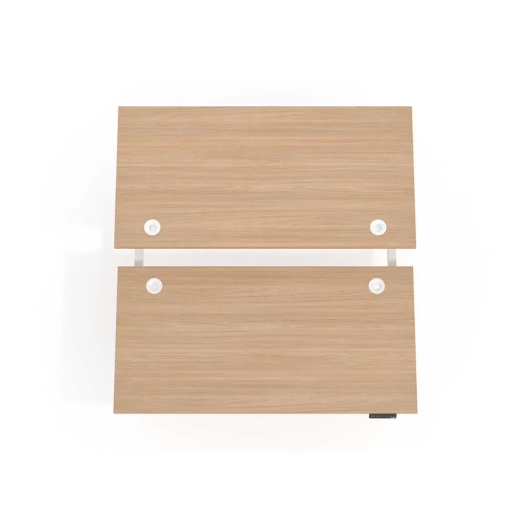 Mesa Multipuesto Elevable eléctrica Erghos Smart Pro estructura blanca canto recto