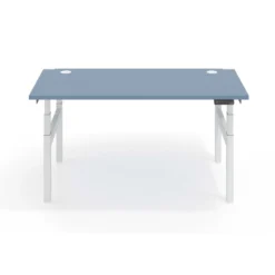 Mesa Multipuesto Elevable eléctrica Erghos Smart Pro estructura blanca canto recto