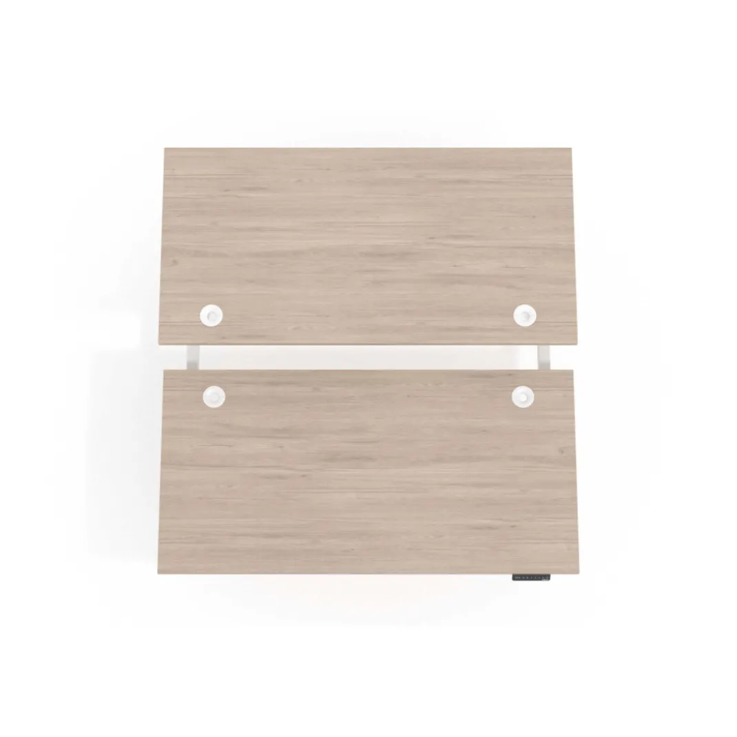 Mesa Multipuesto Elevable eléctrica Erghos Smart Pro estructura blanca canto recto