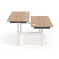 Mesa Multipuesto Elevable eléctrica Erghos Smart Pro estructura blanca canto recto