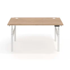 Mesa Multipuesto Elevable eléctrica Erghos Smart Pro estructura blanca canto recto
