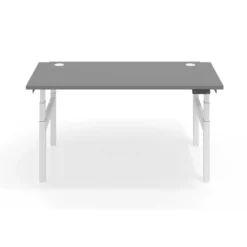 Mesa Multipuesto Elevable eléctrica Erghos Smart Pro estructura blanca canto recto