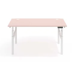Mesa Multipuesto Elevable eléctrica Erghos Smart Pro estructura blanca canto recto