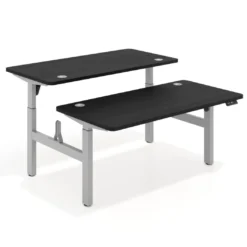 Mesa Multipuesto Elevable eléctrica Erghos Motion estructura aluminio 4 cantos curvos