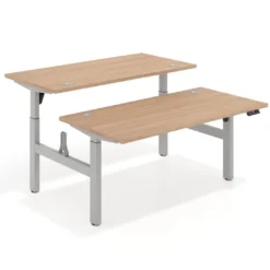 Mesa Multipuesto Elevable eléctrica Erghos Motion estructura aluminio canto recto