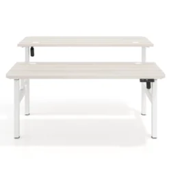 Mesa Multipuesto Elevable eléctrica Erghos Motion estructura aluminio canto recto