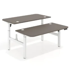 Mesa Multipuesto Elevable eléctrica Erghos Motion estructura aluminio canto recto
