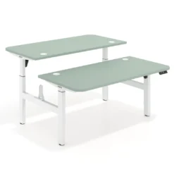 Mesa Multipuesto Elevable eléctrica Erghos Motion estructura aluminio canto recto