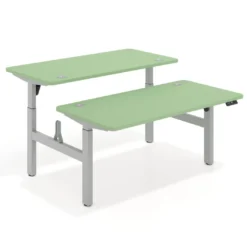 Mesa Multipuesto Elevable eléctrica Erghos Motion estructura aluminio 4 cantos curvos