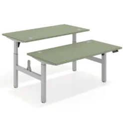 Mesa Multipuesto Elevable eléctrica Erghos Motion estructura aluminio 4 cantos curvos