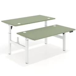Mesa Multipuesto Elevable eléctrica Erghos Motion estructura aluminio canto recto