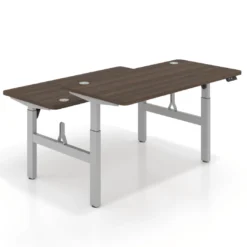 Mesa Multipuesto Elevable eléctrica Erghos Motion estructura aluminio canto recto