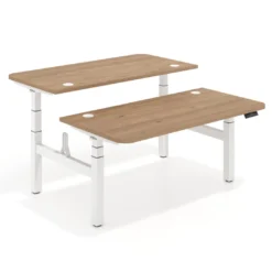 Mesa Multipuesto Elevable eléctrica Erghos Motion estructura aluminio canto recto