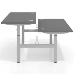 Mesa Multipuesto Elevable eléctrica Erghos Motion estructura blanca canto recto