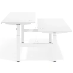 Mesa Multipuesto Elevable eléctrica Erghos Motion Pro estructura blanca canto recto