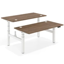 Mesa Multipuesto Elevable eléctrica Erghos Motion Pro estructura blanca canto recto