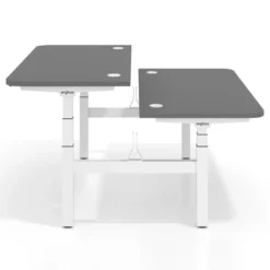 Mesa Multipuesto Elevable eléctrica Erghos Motion Pro estructura blanca canto recto