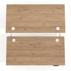 Mesa Multipuesto Elevable eléctrica Erghos Motion Pro estructura blanca canto recto