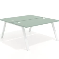Mesa multipuesto UvePro Bench fondo 166 cm, estructura blanca