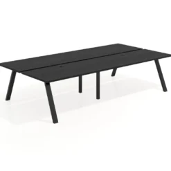 Mesa multipuesto UvePro Bench doble, fondo 166 cm, estructura negra