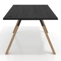 Mesa oficina de diseño UvePro fondo 100cm, estructura negra