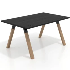 Mesa oficina de diseño UvePro fondo 100cm, estructura negra