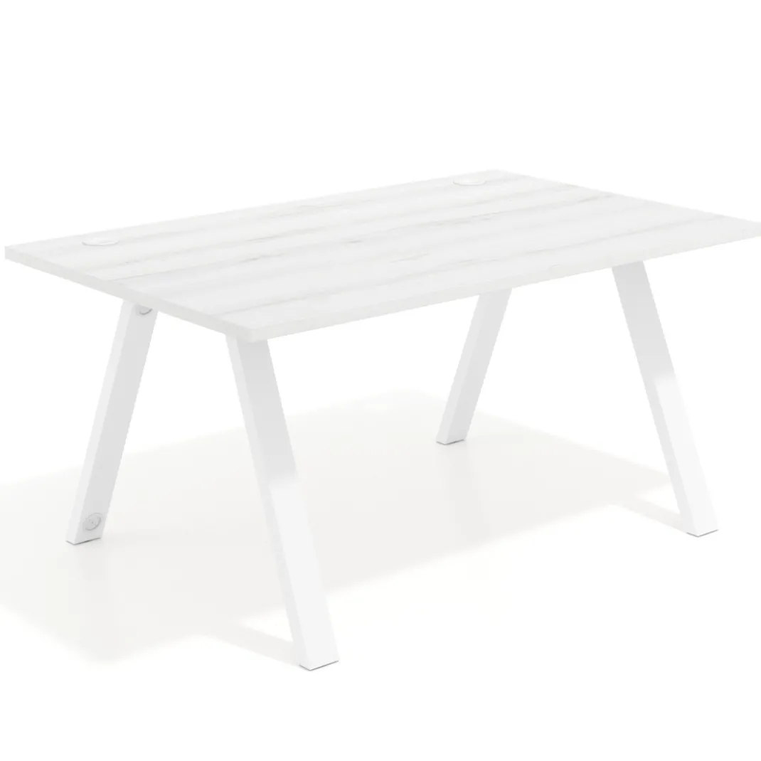 Mesa oficina de diseño UvePro fondo 100cm, estructura blanca