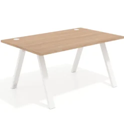 Mesa oficina de diseño UvePro fondo 100cm, estructura blanca