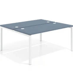 Mesa oficina multipuesto bench Kube fondo 142cm estructura blanca