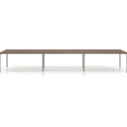 Mesa oficina multipuesto bench triple Kube, fondo 126 cm, estructura aluminio