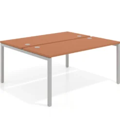 Mesa oficina multipuesto bench Kube fondo 142cm estructura aluminio
