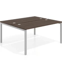 Mesa oficina multipuesto bench Kube fondo 142cm estructura aluminio