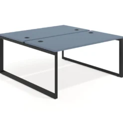 Mesa oficina multipuesto bench Delta fondo 166cm estructura negra