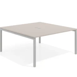 Mesa para coworking encimera continua fondo 166 cm estructura aluminio