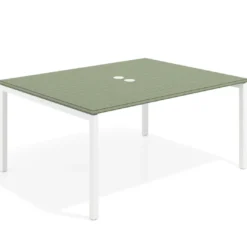 Mesa para coworking encimera continua fondo 166 cm estructura aluminio