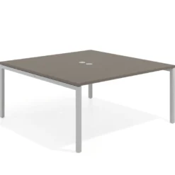 Mesa para coworking encimera continua fondo 166 cm estructura aluminio