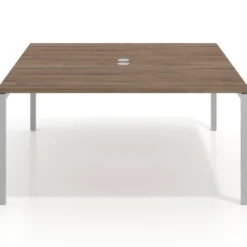 Mesa para coworking encimera continua fondo 166 cm estructura aluminio