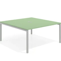 Mesa para coworking encimera continua fondo 166 cm estructura aluminio