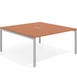 Mesa para coworking encimera continua fondo 166 cm estructura aluminio