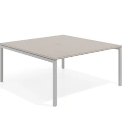 Mesa para coworking encimera continua fondo 166 cm estructura aluminio
