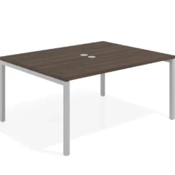 Mesa para coworking encimera continua fondo 126 cm estructura aluminio