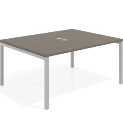 Mesa para coworking encimera continua fondo 126 cm estructura aluminio